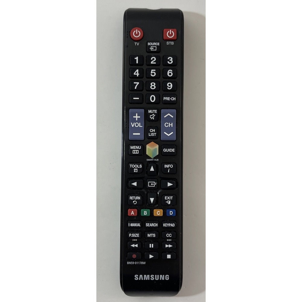 Genuine Samsung TV Remote Control Model No. BN59-01178W, with Smart‎ Hub, Tested